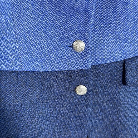 Banana Republic  Blue Herringbone Jacket Size 6 - Picture 5 of 12